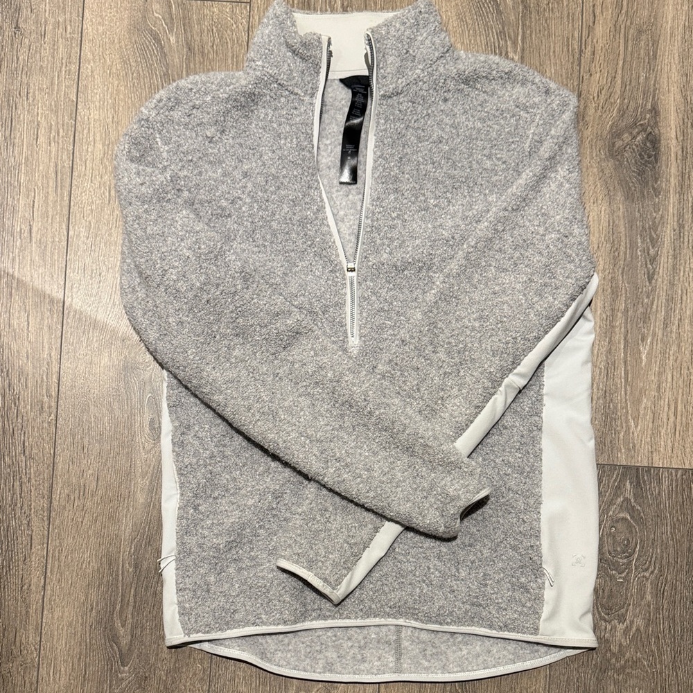 lululemon athletica Men's Heather Gray Zip-Up Sweater size medium